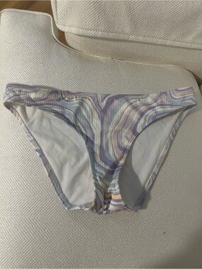 Hollister Swim- Pastel Swirl Bikini Bottoms - Lavender & Cream